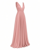 Dress the Population Women's Sidney Sleeveless Plunge Neckline Fit and Flare Maxi Dress