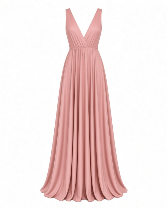 Dress the Population Women's Sidney Sleeveless Plunge Neckline Fit and Flare Maxi Dress