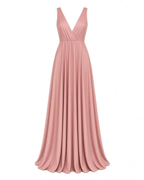 Dress the Population Women's Sidney Sleeveless Plunge Neckline Fit and Flare Maxi Dress