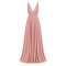 Dress the Population Women's Sidney Sleeveless Plunge Neckline Fit and Flare Maxi Dress