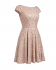 Adrianna Papell Women's Beaded Jacquard Short Dress