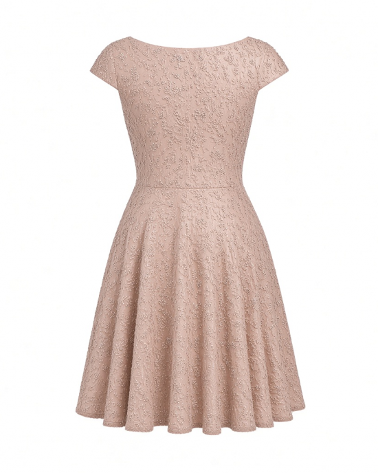Adrianna Papell Women's Beaded Jacquard Short Dress