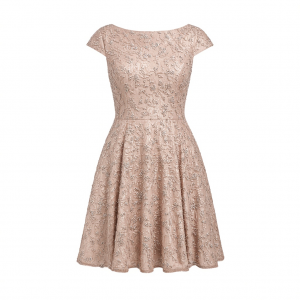 Adrianna Papell Women's Beaded Jacquard Short Dress