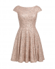 Adrianna Papell Women's Beaded Jacquard Short Dress