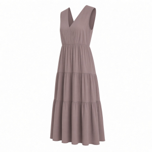 Adrianna Papell Women's Solid Tiered Midi Dress