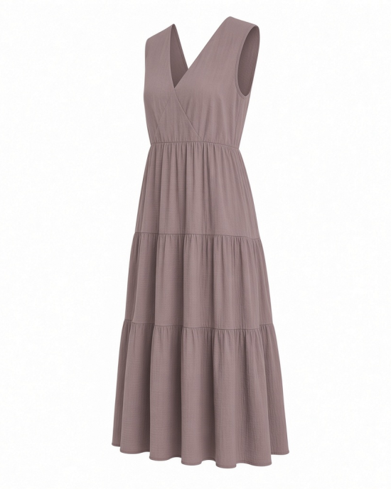 Adrianna Papell Women's Solid Tiered Midi Dress