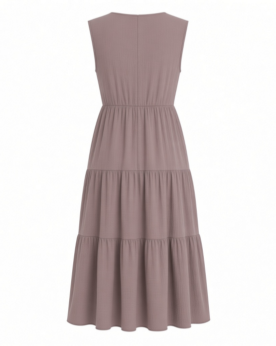 Adrianna Papell Women's Solid Tiered Midi Dress