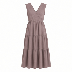 Adrianna Papell Women's Solid Tiered Midi Dress