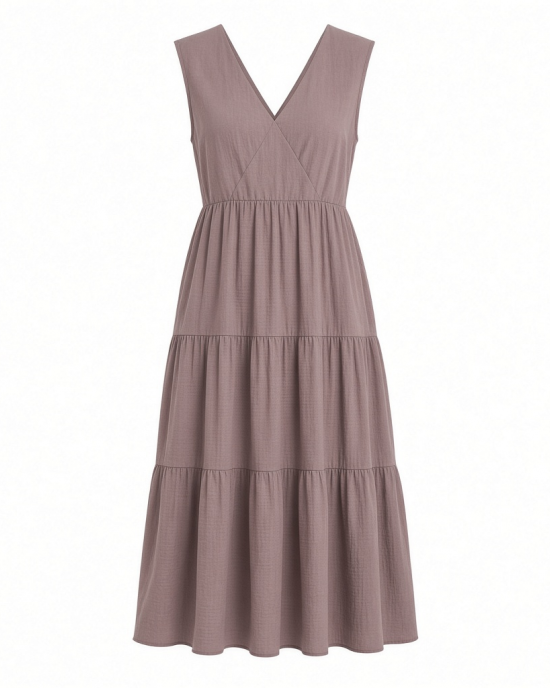 Adrianna Papell Women's Solid Tiered Midi Dress