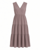 Adrianna Papell Women's Solid Tiered Midi Dress