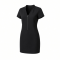 DKNY Women's Short Sleeve V-Neck Zipper Front Scuba Crepe Mini Dress