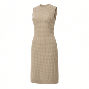 Adrianna Papell Women's Waflle Textured Sleeveless Knee Length Sweater Dress