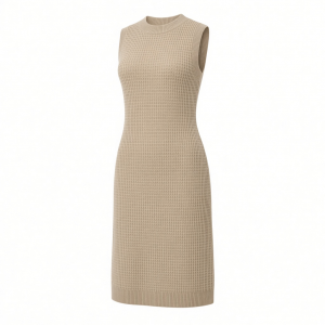 Adrianna Papell Women's Waflle Textured Sleeveless Knee Length Sweater Dress