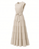 Vince Camuto Women's Tie Waist Cap Sleeve Tiered Maxi Dress