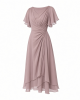 Adrianna Papell Draped Chiffon MIDI Dress