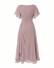 Adrianna Papell Draped Chiffon MIDI Dress