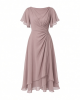 Adrianna Papell Draped Chiffon MIDI Dress