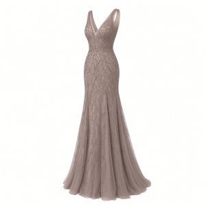 Adrianna Papell Bead Mermaid Long Dress