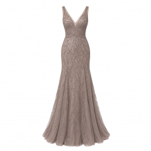Adrianna Papell Bead Mermaid Long Dress