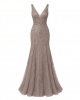 Adrianna Papell Bead Mermaid Long Dress