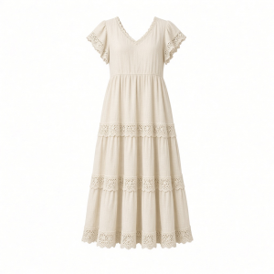 City Chic Women's Plus Size Dress - Aiza Crochet Tier Maxi