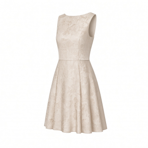 Adrianna Papell Sleeveless Floral Jacquard Drop Waist Short Dress