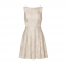 Adrianna Papell Sleeveless Floral Jacquard Drop Waist Short Dress
