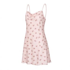 Forever 21 Women's Bow Print Mini Slip Dress