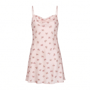 Forever 21 Women's Bow Print Mini Slip Dress