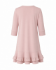 Tommy Hilfiger Women's 3/4 Sleeve Crew Neck Double Ruffle Hem Jersey Shift Mini Dress