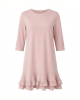 Tommy Hilfiger Women's 3/4 Sleeve Crew Neck Double Ruffle Hem Jersey Shift Mini Dress