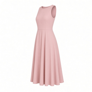 DKNY Women's Sleeveless Jewel Neck Fit and Flare Dress