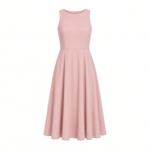 DKNY Women's Sleeveless Jewel Neck Fit and Flare Dress