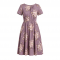Maggy London Women's A-line Short Sleeve Gathered Neckline Knee Length Business Casual Cocktail Wedding Guest Dress