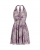Adrianna Papell Women's Halter Printed Short Dress