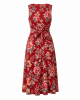 Adrianna Papell Rayon Printed Midi Dress, Red Multi