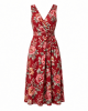 Adrianna Papell Rayon Printed Midi Dress, Red Multi