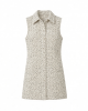 Calvin Klein Women's Sleeveless Collared Tweed Shift Mini Dress