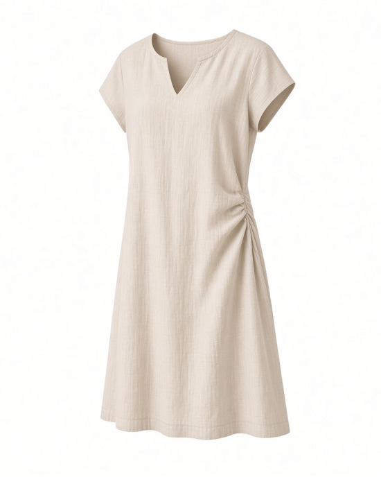 DKNY Women's Casual Notch Neck Cap Sleeve Dress