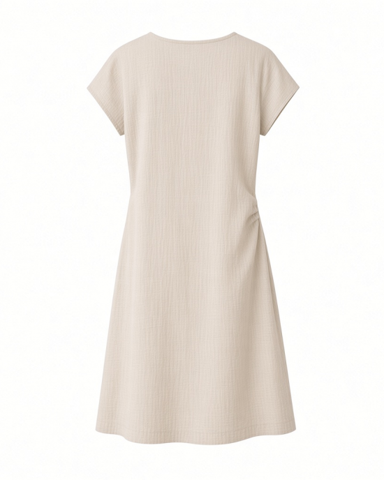 DKNY Women's Casual Notch Neck Cap Sleeve Dress