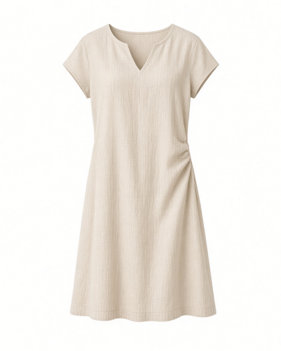 DKNY Women's Casual Notch Neck Cap Sleeve Dress
