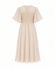 Forever 21 Women's Smocked Chiffon Peasant-Sleeve Dress