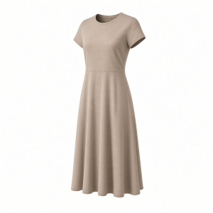 HUGO Women's Happy Logo Short Sleeve Midi Dress