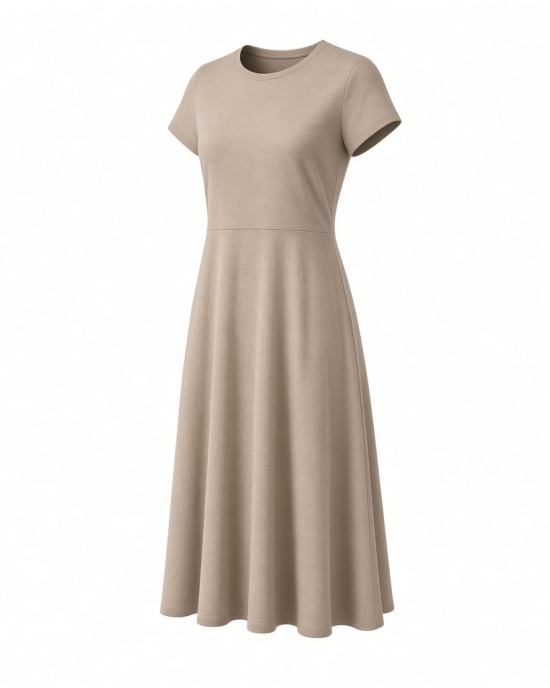 HUGO Women's Happy Logo Short Sleeve Midi Dress