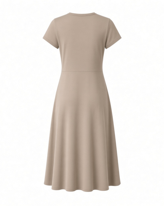 HUGO Women's Happy Logo Short Sleeve Midi Dress