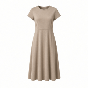 HUGO Women's Happy Logo Short Sleeve Midi Dress
