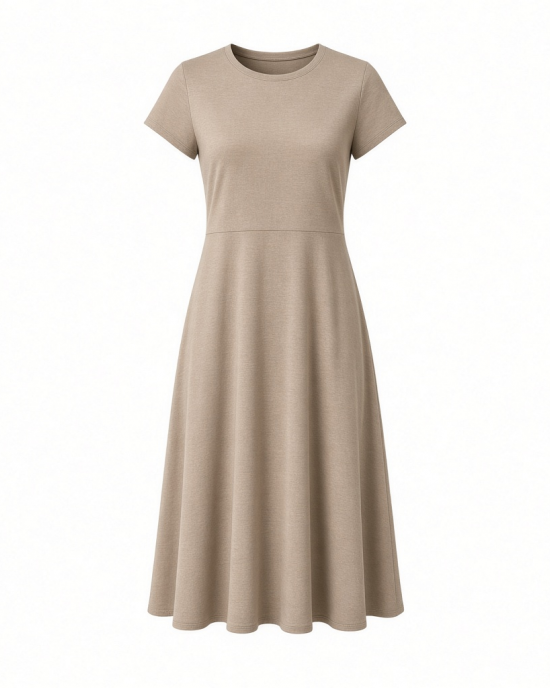HUGO Women's Happy Logo Short Sleeve Midi Dress
