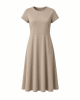 HUGO Women's Happy Logo Short Sleeve Midi Dress