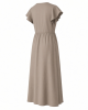 DKNY Women's Split Short Sleeve V-Neck Straight Hem Midi Dress