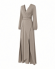 Vince Camuto Women's Double Side Slit V-Neck Long Sleeve Maxi Dress